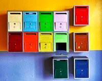 Colorful Mailboxes in Lisbon