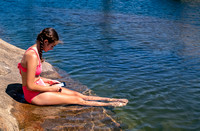 Amelie reading at Utica reservoir