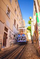 Tram in the Bairro Alto, Lisboa, Portugal