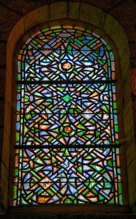 Stained glass window, Chateau de Beynac