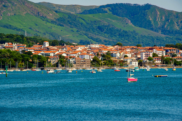 A view of Hendaye, France, from Hondarrinbia, Spain