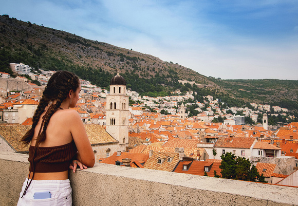 Looking out into Dubrovnik