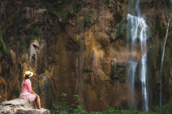 Sitting pretty, Veliki Slap waterfall, Plitvice Lakes National P