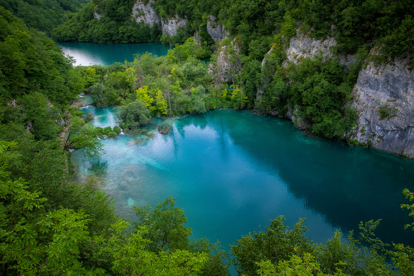 Bird's Eye View of Kaluđerovac Lake in Plitvice Lakes National