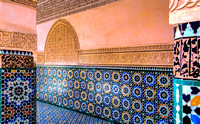 Amazing Islamic geometric tiles at the Ben Youssef Mosque, Marra