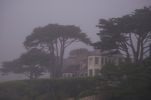A Carmel home in the mist